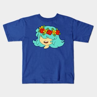 Flower Crown Girl Kids T-Shirt